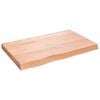 vidaXL vil&aacute;gosbarna kezelt t&ouml;m&ouml;r t&ouml;lgyfa asztallap 80x50x(2-6) cm