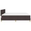 vidaXL Boxspring &aacute;gy matraccal s&ouml;t&eacute;tbarna 200 x 200 cm sz&ouml;vet