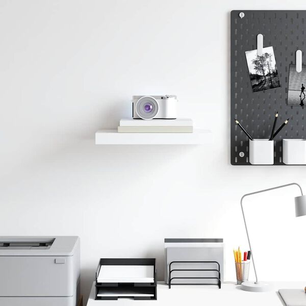 vidaXL feh&eacute;r MDF lebegő fali polc 40 x 23 x 3,8 cm