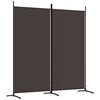 vidaXL 2 paneles barna sz&ouml;vet parav&aacute;n 175x180 cm