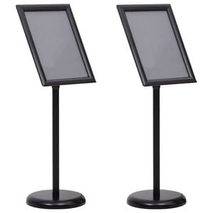 vidaXL Poszter &Aacute;llv&aacute;nyok 2 pcs Fekete 45 x 32,7 x 108 cm Alum&iacute;nium
