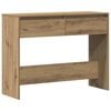 vidaXL k&eacute;zműves t&ouml;lgy sz&iacute;nű szerelt fa doh&aacute;nyz&oacute;asztal 100x35x76,5 cm