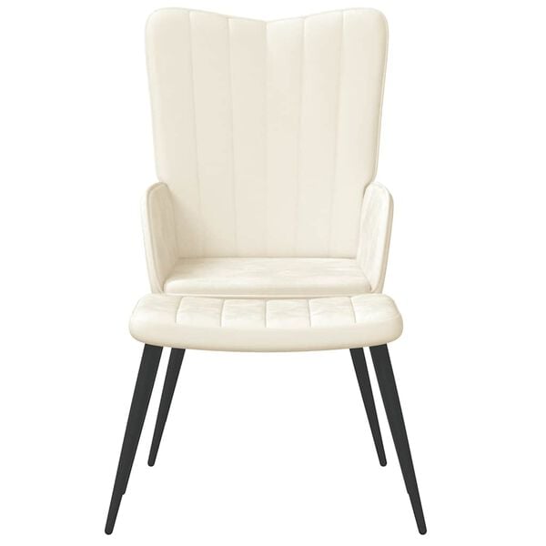 vidaXL kr&eacute;mfeh&eacute;r b&aacute;rsony pihenősz&eacute;k l&aacute;btart&oacute;val