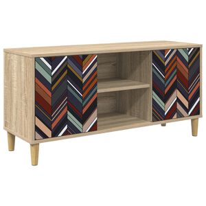 vidaXL TV szekr&eacute;ny OMMEN 102 x 33 x 50 cm Sonoma Szerelt Fa