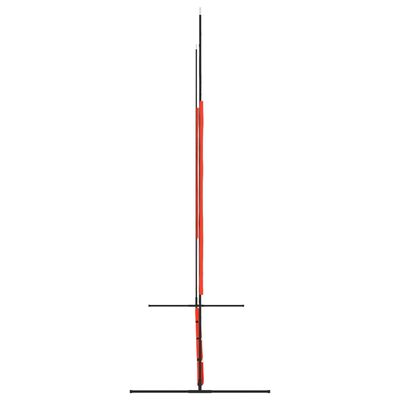 vidaXL piros és fekete acél és poliészter baseballháló 369x107x271 cm