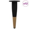 vidaXL B&uacute;tor l&aacute;bak 12 db Fekete &eacute;s Arany &Oslash; 40 x 98 mm Vas