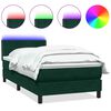 vidaXL s&ouml;t&eacute;tz&ouml;ld b&aacute;rsony rug&oacute;s &eacute;s LED-es &aacute;gy matraccal 90x210 cm