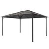 vidaXL fekete pavilon alum&iacute;nium tetővel 4 x 3 x 2,6 m