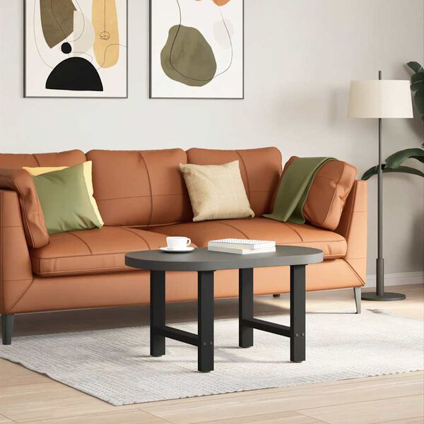 vidaXL 2 db fekete acél dohányzóasztal láb 50 x (42-43) cm