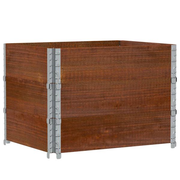 vidaXL barna t&ouml;m&ouml;r fenyőfa kerti n&ouml;v&eacute;nytart&oacute; 80 x 60 cm