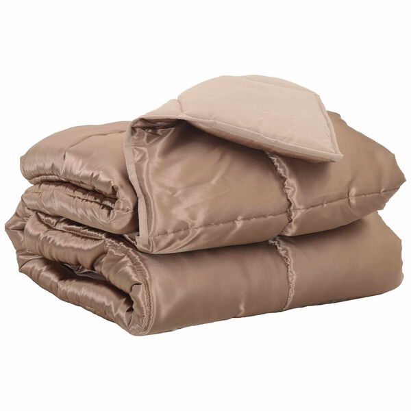 vidaXL Teljes &eacute;ves takar&oacute; Arany 200 x 200 cm Satin &eacute;s Mikrosz&aacute;las