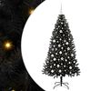 vidaXL Kar&aacute;csonyfa Fekete 180 cm PVC