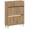 vidaXL Cipőszekr&eacute;ny DELFT 78 x 24 x 103 cm Szerelt Fa K&eacute;zműves T&ouml;lgy