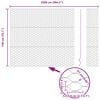 vidaXL Hexagon kerítés Szürke 1.4 x 25 m Acél