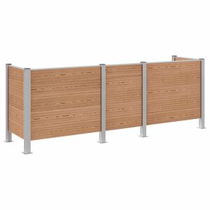 vidaXL Hullad&eacute;k Gyűjtő Ker&iacute;t&eacute;s Barna 315 x 85 x 115 cm