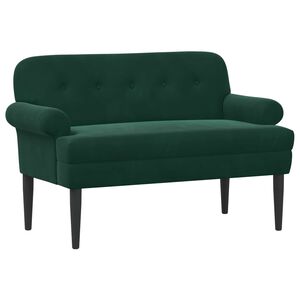 vidaXL Gombra tűz&ouml;tt loveseat S&ouml;t&eacute;tz&ouml;ld 120 x 66 x 78 cm B&aacute;rsony