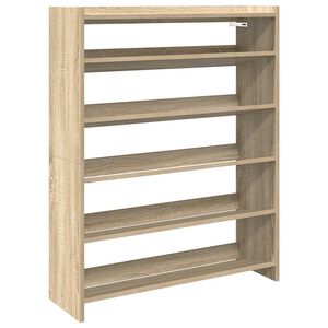vidaXL sonoma t&ouml;lgy sz&iacute;nű szerelt fa cipőtart&oacute; 80x25x100 cm