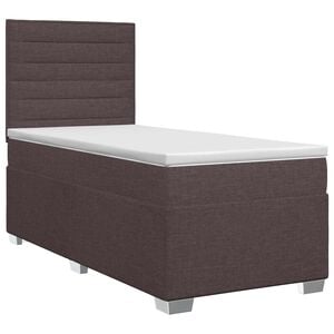 vidaXL Boxspring &aacute;gy matraccal S&ouml;t&eacute;t Barna 80 x 200 cm Sz&ouml;vet