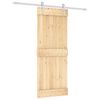 vidaXL Cs&uacute;sz&oacute; ajt&oacute; Term&eacute;szetes &eacute;s Feh&eacute;r 80 x 210 cm Szil&aacute;rd Fenyőfa