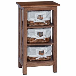 vidaXL Oldal asztal Barna T&ouml;m&ouml;r mahag&oacute;ni fa