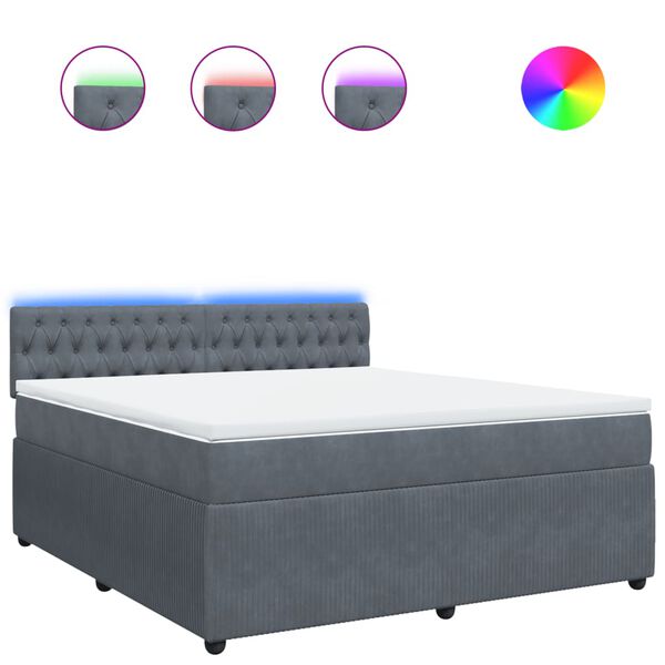 vidaXL s&ouml;t&eacute;tsz&uuml;rke b&aacute;rsony rug&oacute;s &aacute;gy matraccal 180x200 cm