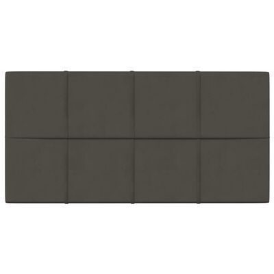 vidaXL 12 db sötétszürke bársony fali panel 60x30 cm 2,16 m²