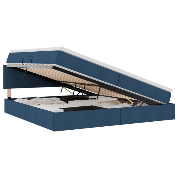 vidaXL &Aacute;gy t&aacute;rol&oacute;val &eacute;s matraccal matracmal K&eacute;k 200 x 200 cm Faanyag