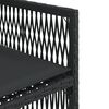 vidaXL 11 r&eacute;szes fekete polyrattan kerti &eacute;tkezőgarnit&uacute;ra p&aacute;rn&aacute;kkal