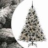 vidaXL Műkar&aacute;csonyfa g&ouml;mbbel 120 cm 150 LED Meleg feh&eacute;r PVC &eacute;s f&eacute;m