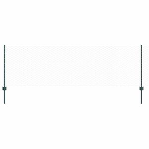 vidaXL Hatsz&ouml;gletű ker&iacute;t&eacute;s oszlopokkal 50 x 0,8 m PVC-bevonatos ac&eacute;l