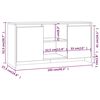 vidaXL betonszürke szerelt fa TV-szekrény 100 x 35 x 55 cm