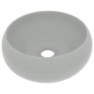 vidaXL kerek matt vil&aacute;gossz&uuml;rke ker&aacute;mia luxus mosd&oacute;kagyl&oacute; 40 x 15 cm