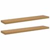 vidaXL Falpolc 2 db Barna 120 x 23,5 x 3,8 cm Szerelt Fa