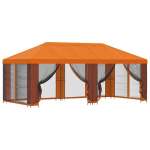 vidaXL Oldalfalas pavilon 6 x 3 m Narancss&aacute;rga Poli&eacute;szter &eacute;s ac&eacute;l 190
