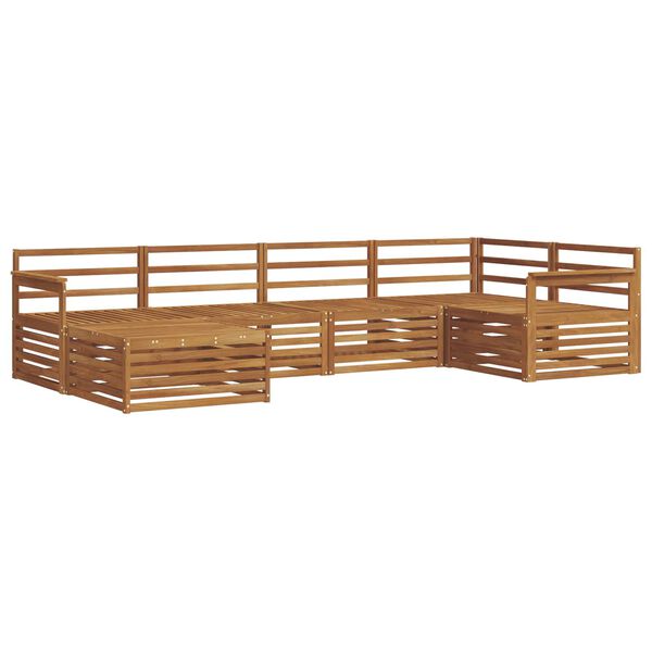 vidaXL K&uuml;lt&eacute;ri kanap&eacute; szett 6 pcs Term&eacute;szetes