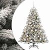 vidaXL Műkar&aacute;csonyfa g&ouml;mbbel 120 cm 150 LED Meleg feh&eacute;r PVC &eacute;s f&eacute;m