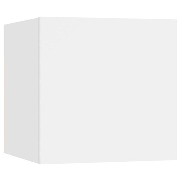 vidaXL 6 részes fehér szerelt fa TV-szekrényszett