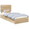 vidaXL T&aacute;rol&oacute;s &Aacute;gy fi&oacute;kkal Sonoma t&ouml;lgy 100 x 200 cm Szerelt Fa