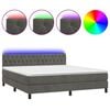 vidaXL s&ouml;t&eacute;tsz&uuml;rke b&aacute;rsony rug&oacute;s &eacute;s LED-es &aacute;gy matraccal 180x200 cm