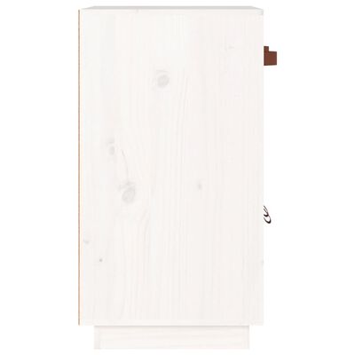 vidaXL fehér tömör fenyőfa tálalószekrény 65,5 x 40 x 75 cm