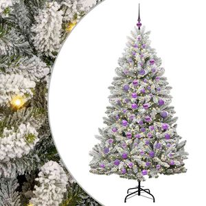 vidaXL Mű kar&aacute;csonyfa 180 cm 300 LED Meleg feh&eacute;r PVC &eacute;s Ac&eacute;l