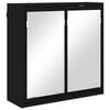 vidaXL F&uuml;rdőszobai t&uuml;k&ouml;rszekr&eacute;ny Fekete 60 x 20 x 60 cm Faanyag