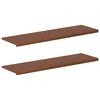 vidaXL Ablakp&aacute;rk&aacute;nyok 2 db S&ouml;t&eacute;t Barna 140 x 40 x 2 cm T&ouml;m&ouml;r T&ouml;lgyfa