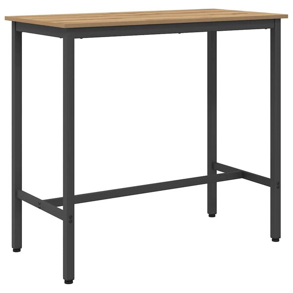 vidaXL asztal Artisan t&ouml;lgy 100 x 50 x 90,5 cm Műszaki fa &eacute;s ac&eacute;l