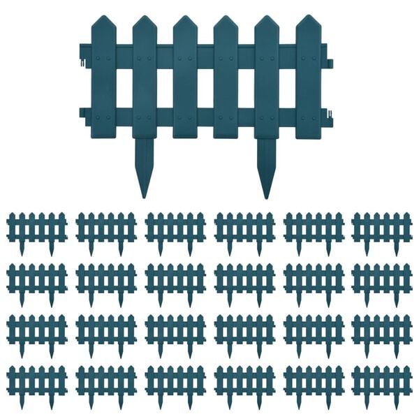 vidaXL 25 db zöld PP gyepszegély 10 m