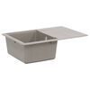 vidaXL Mosogat&oacute; 80% Kvarc &eacute;s 20% Gyanta 670 x 460 mm Sz&uuml;rke