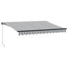 vidaXL antracitsz&uuml;rke-feh&eacute;r LED-es k&eacute;zi napellenző 350 x 250 cm