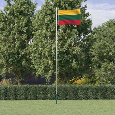 vidaXL alumínium litván zászló és rúd 6,23 m