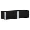 vidaXL 2 db fekete t&ouml;m&ouml;r fenyőfa raklapmagas&iacute;t&oacute; 150 x 50 cm
