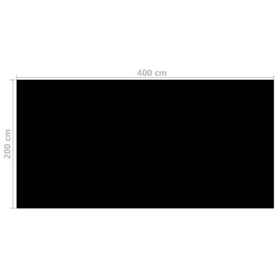 vidaXL fekete polietilén medence takaró 400 x 200 cm